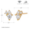 Damen Ohrstecker mit funkelnden 5A Zirkonsteinen und hochwertigem 925 Sterling Silber Shop Nory