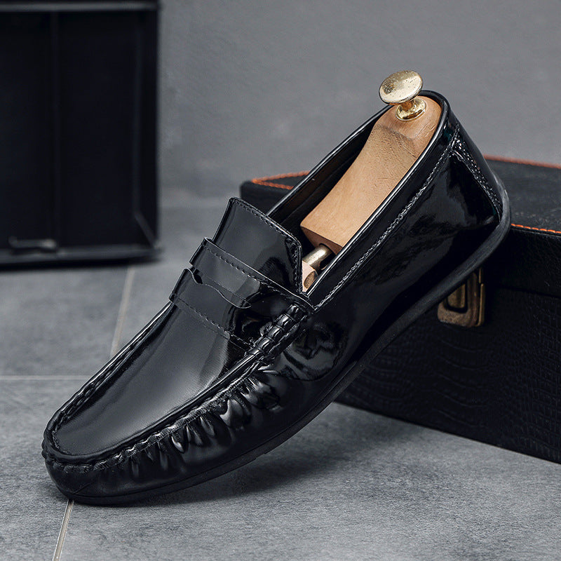 Herren Elegante Mokassins aus hochwertigem Lackleder Shop Nory