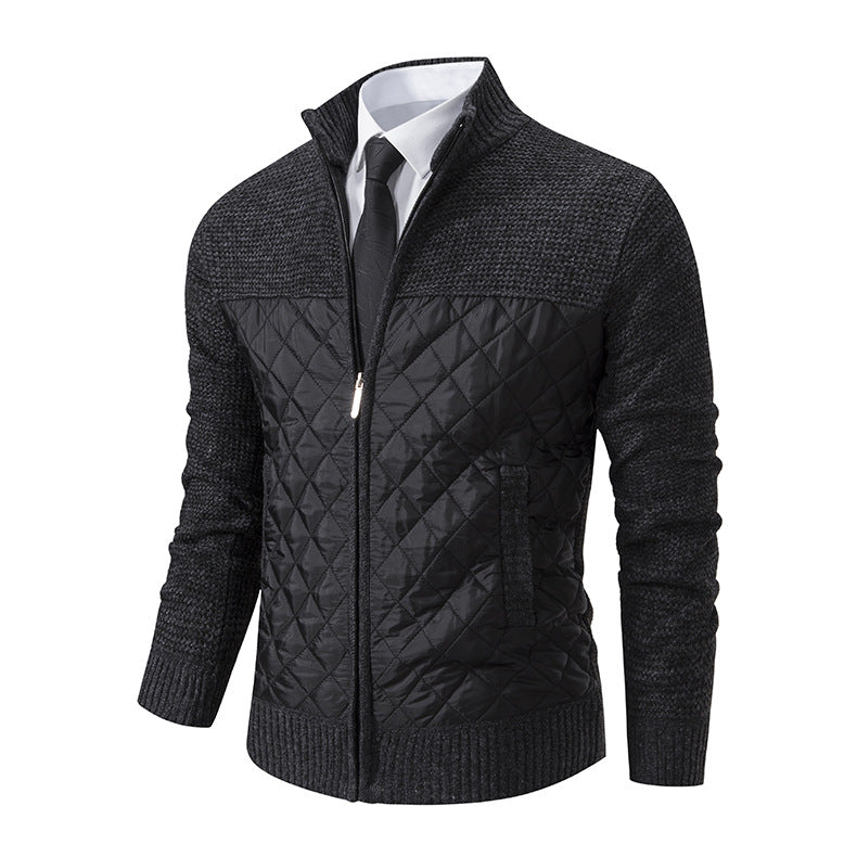Herren gesteppte Freizeitjacke mit hochschließendem Kragen und praktischen Taschen