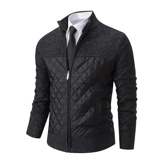 Herren gesteppte Freizeitjacke mit hochschließendem Kragen und praktischen Taschen