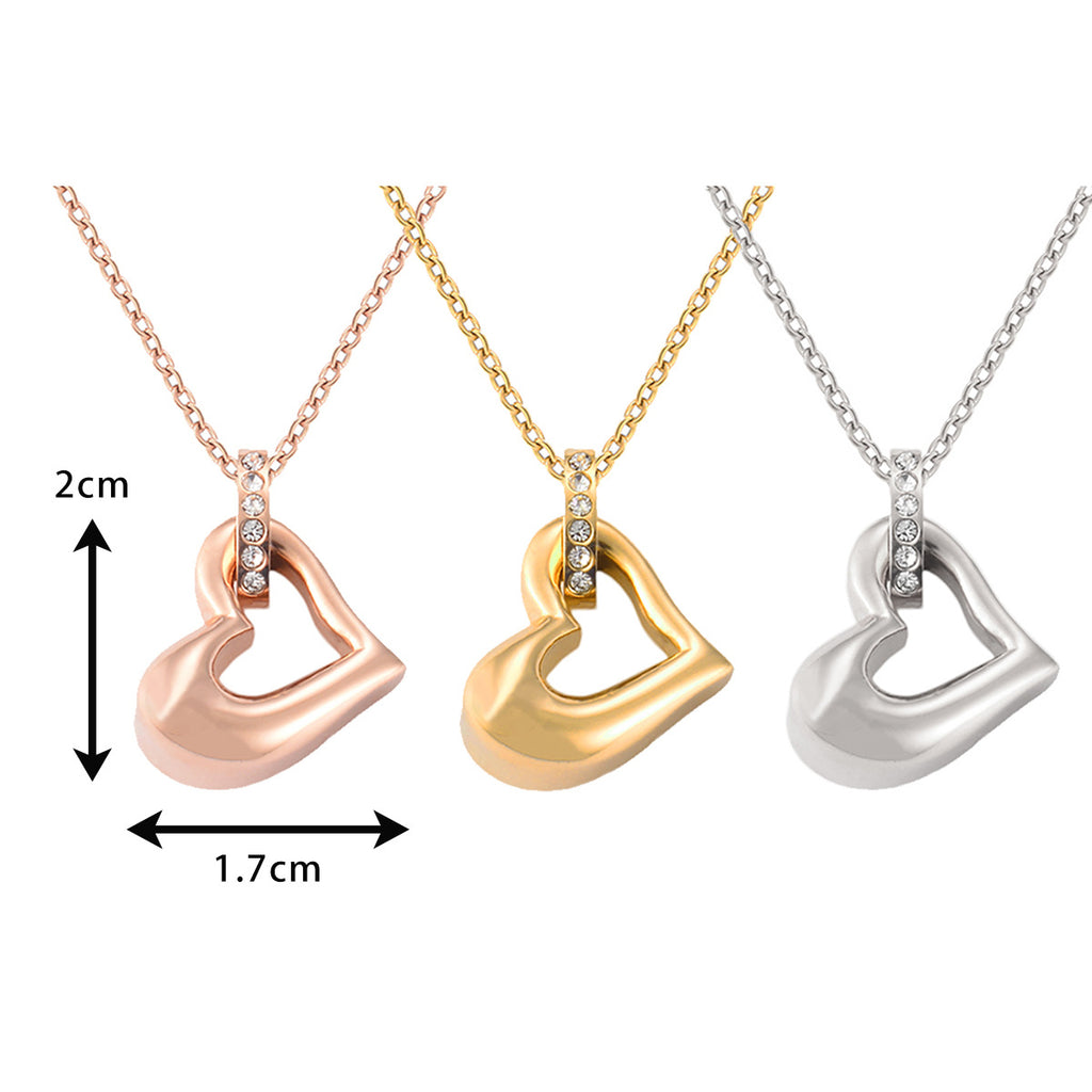 Damen Anhänger mit Herzmotiv und funkelnden Zirkonia Shop Nory