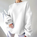 Damen lässiger Oversized Sweatshirt mit Raglanärmeln und besonderen Detailnähten
