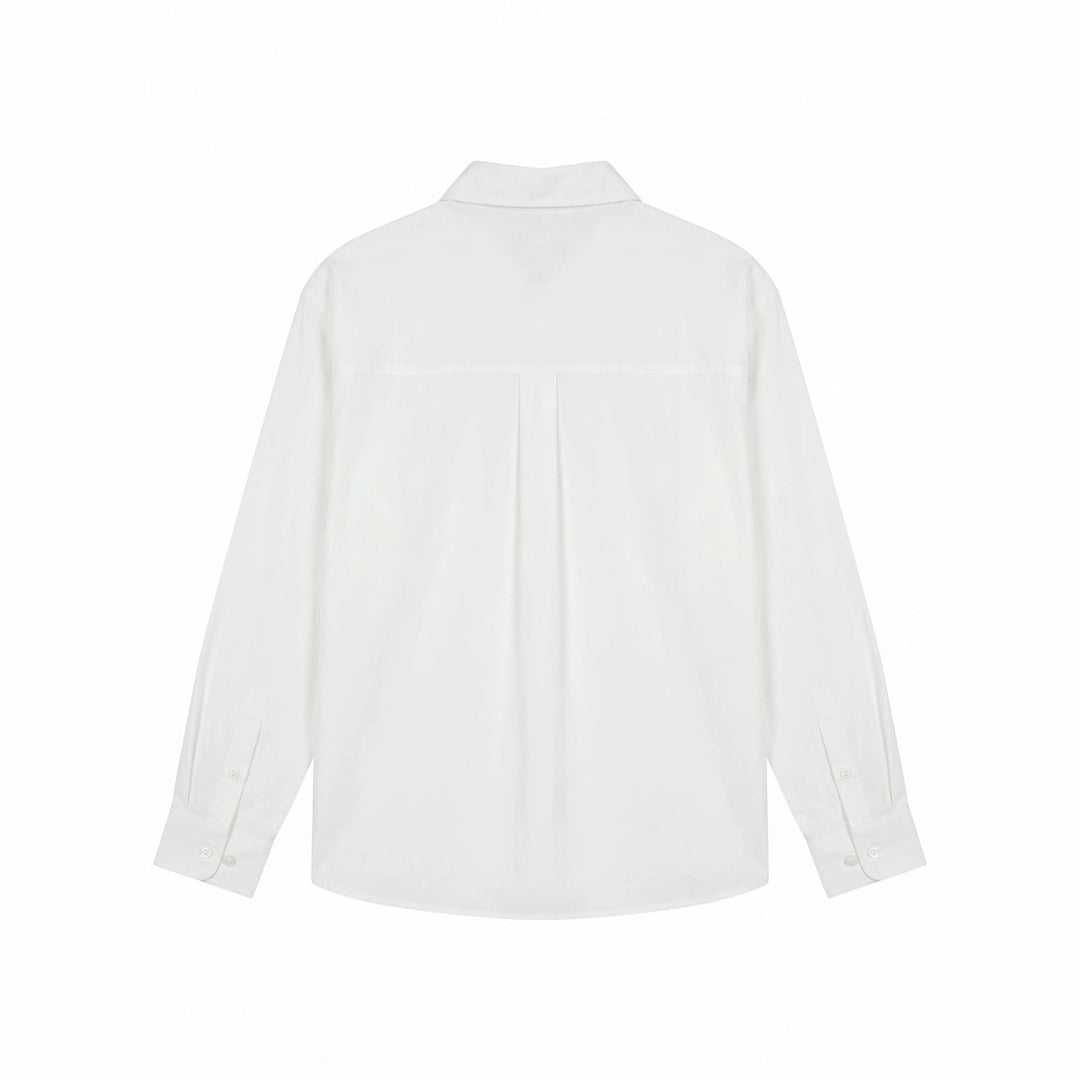 Damen Oversize-Hemdbluse mit feinen Stickapplikationen und verlängertem Saum Shop Nory