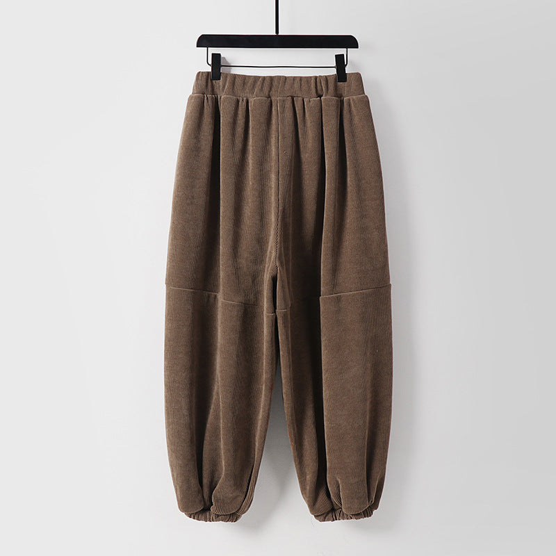 Damen Locker geschnittene Haremshose mit elastischem Bund und Bindegürtel Shop Nory