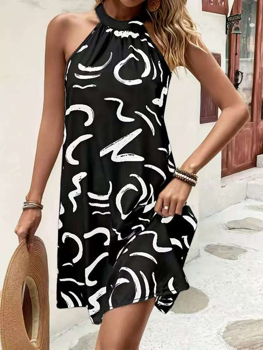 Damen Sommerkleid mit modernem Muster Shopnory