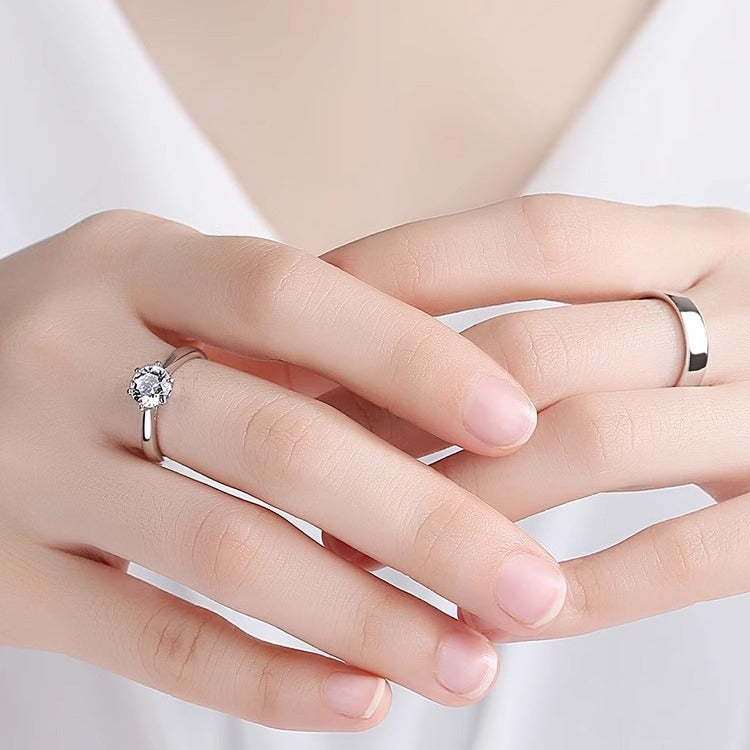 Damen Trauring Set mit funkelndem Diamant und edlem Design Shop Nory