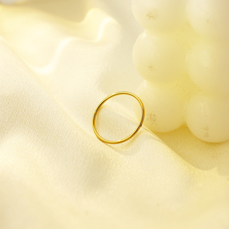 Damen feiner Ring mit minimalistischem Zirkonia Akzent Shop Nory