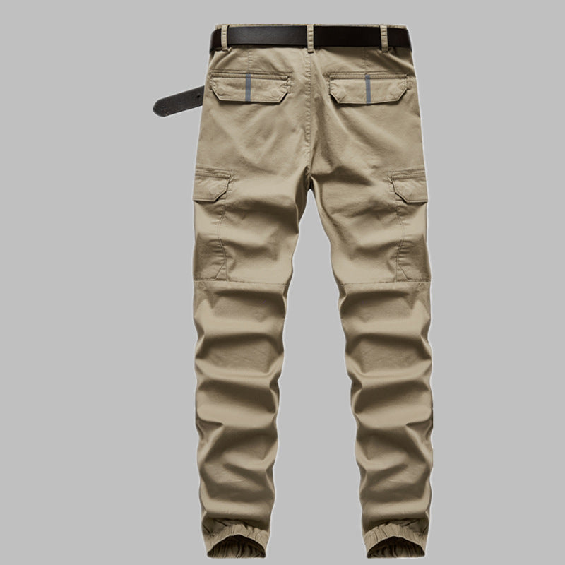 Herren Cargo-Joggerhose mit elastischem Beinbund, Knieeinsatz und Multifunktions-Taschen Shop Nory