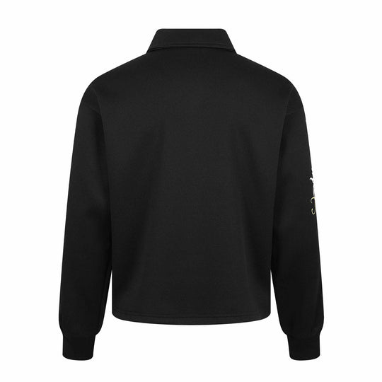 Unisex Langärmeliges Rugby-Poloshirt mit Stickereien und Kentkragen Shop Nory