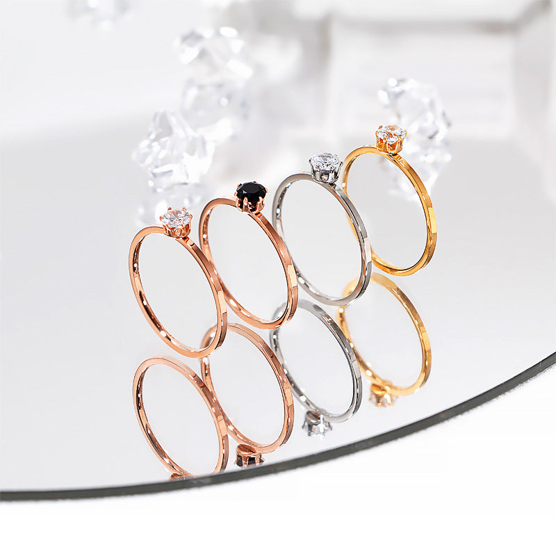 Damen eleganter Ring mit funkelndem Kristall Shop Nory