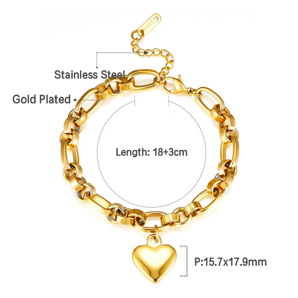 Damen Herzförmige Edelstahl Ohrstecker Shop Nory 1783008980