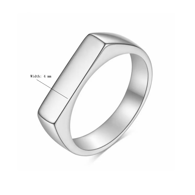 Damen Designerring mit modernem, geometrischem Profil Shop Nory