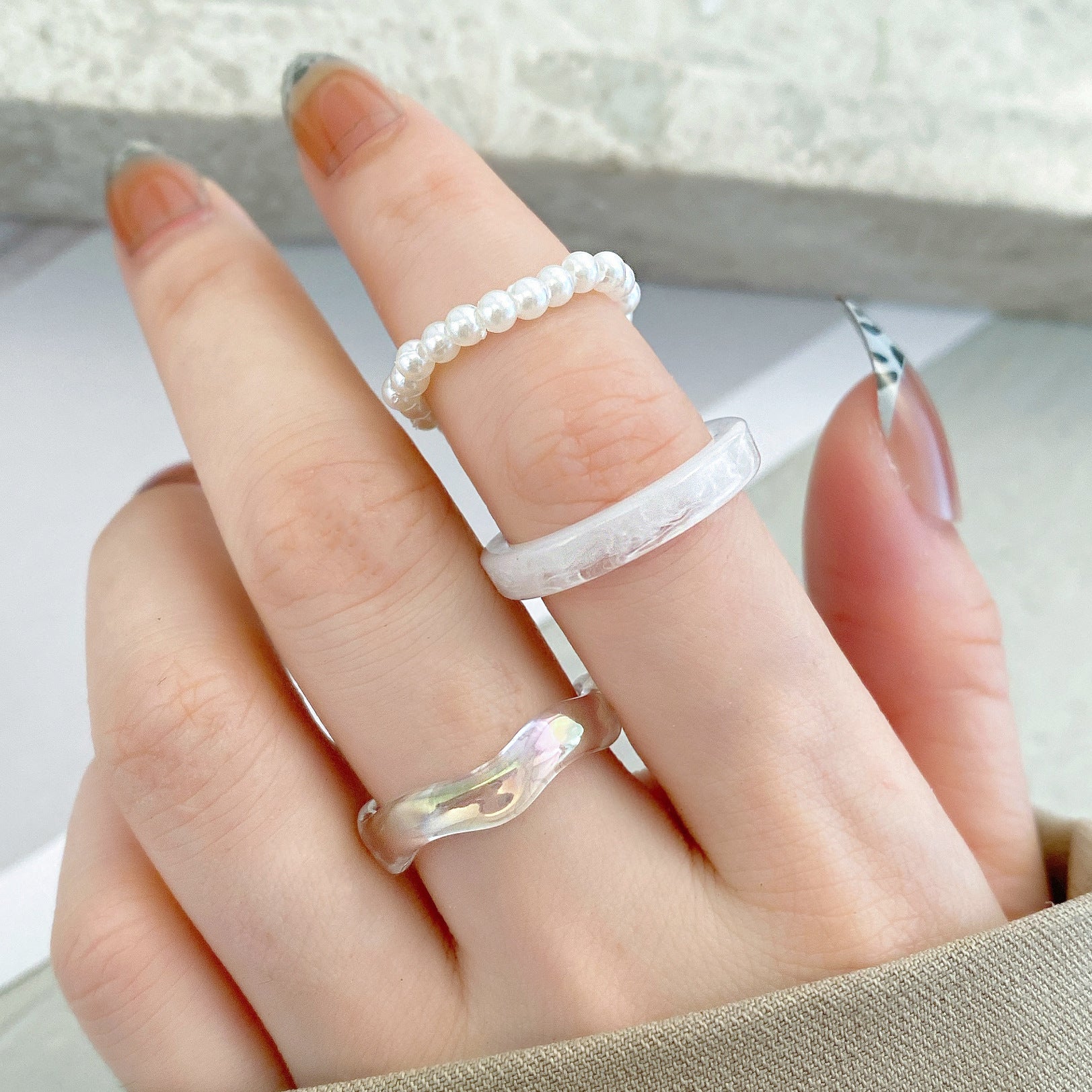 Damen Ring-Set mit einzigartigen Designs und eleganten Materialien Shop Nory