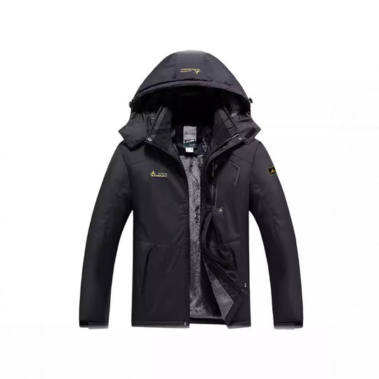 Herren Wasser- und winddichte Softshell-Outdoorjacke mit Teddyfleece-Innenfutter und Kapuze Shop Nory