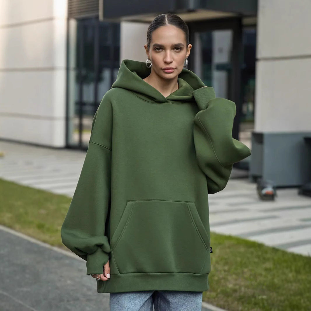 Damen Oversized Kapuzenpullover mit extra weitem Schnitt und Kängurutasche Shop Nory