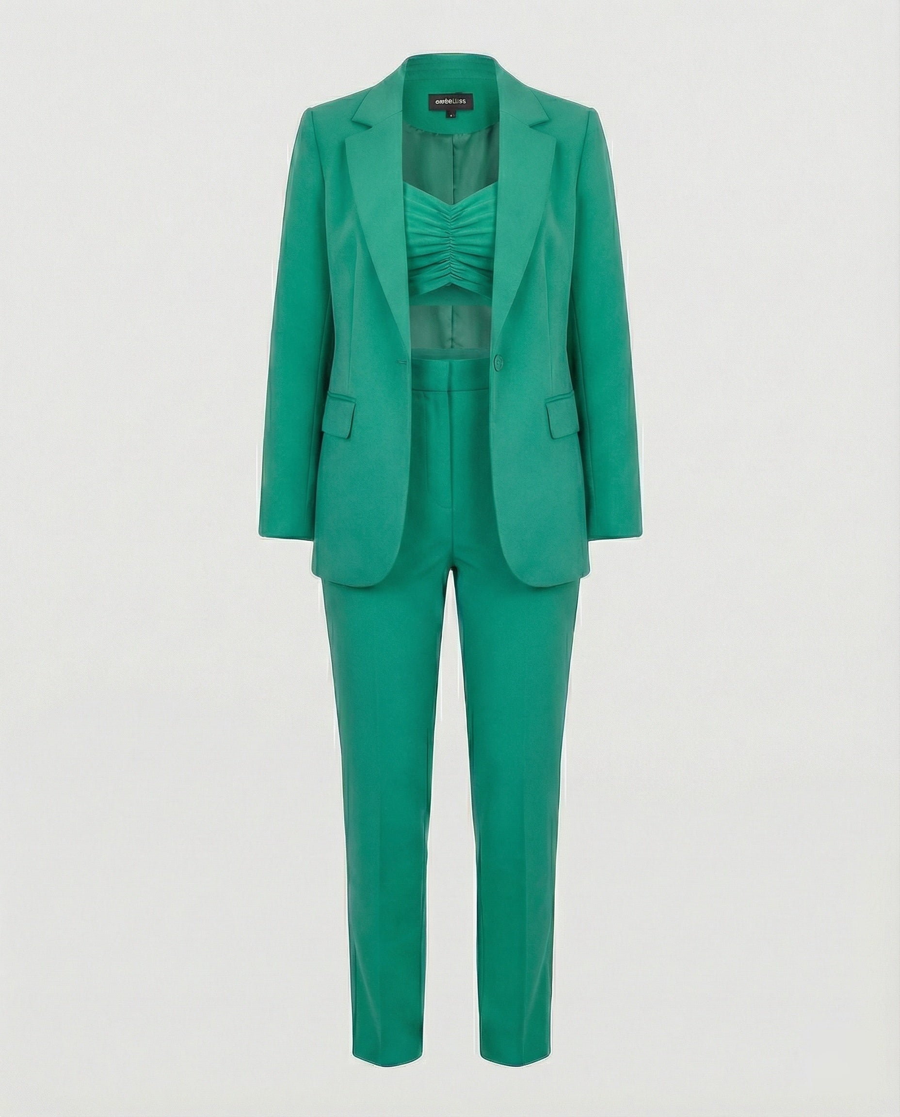 Stylisches 3-teiliges Set (Blazer, Oberteil, Hose)
