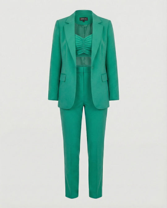 Stylisches 3-teiliges Set (Blazer, Oberteil, Hose)