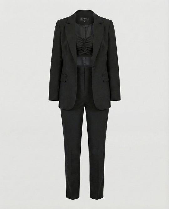 Stylisches 3-teiliges Set (Blazer, Oberteil, Hose)