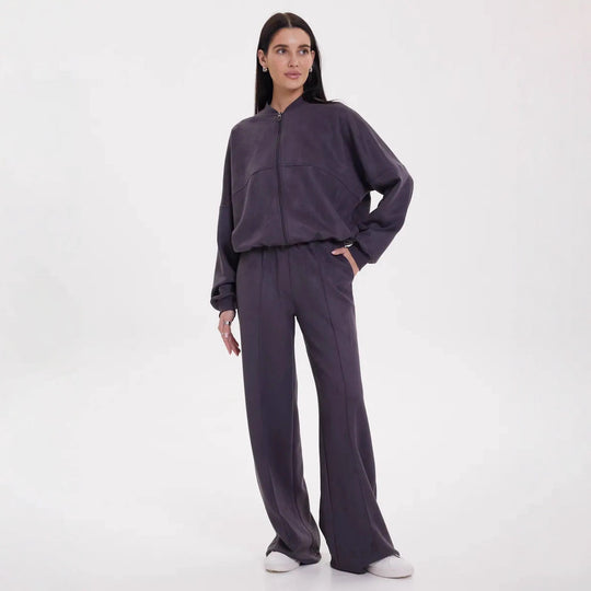 Damen Elegantes und bequemes Fleece-Trainingsset Shop Nory