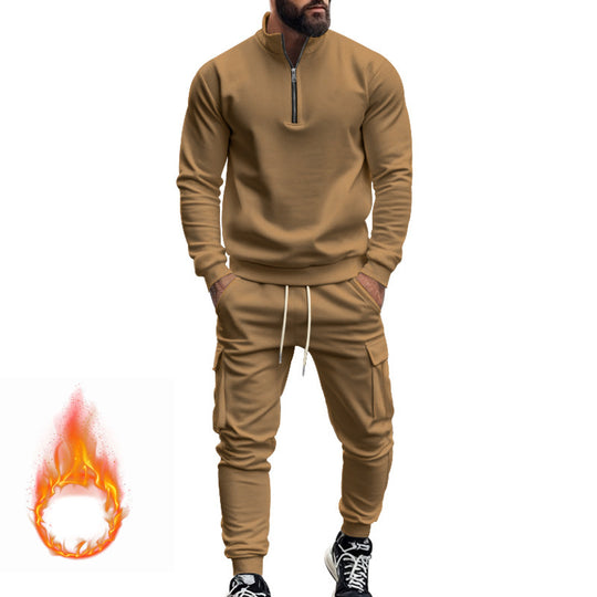 Herren nan sportlicher Cargo-Jogginganzug mit Troyerkragen Shop Nory