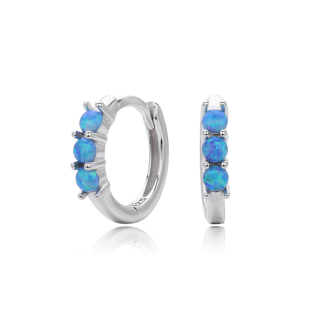 Damen Ohrhänger mit funkelnden Opal-Steinen und hochwertigem 925 Sterling Silber Shop Nory