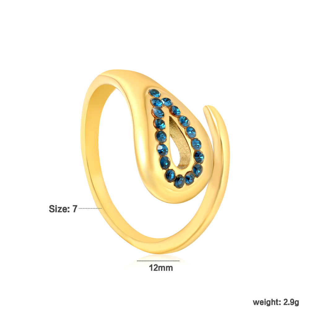 Damen Ring mit elegantem Tropfen-Design und funkelnden Zirkonia Akzenten Shop Nory