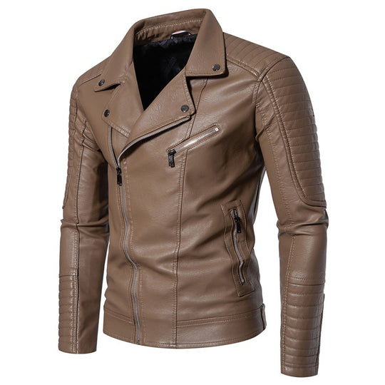 Herren Modische Kunstleder Bikerjacke Shop Nory