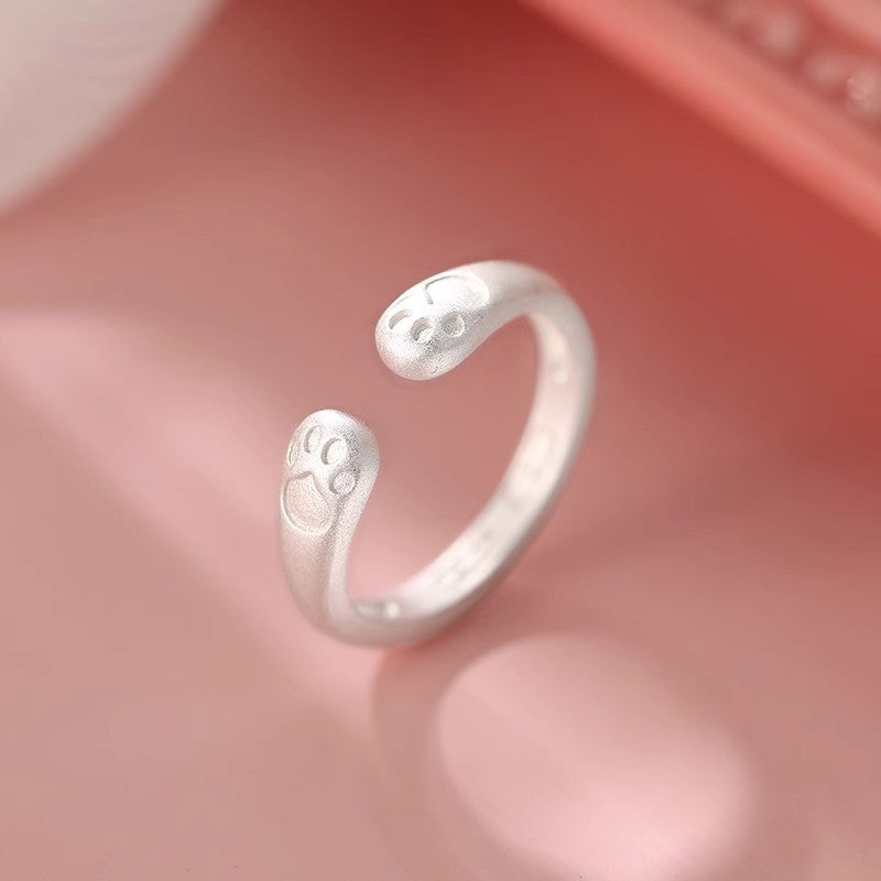 Damen Verspielter Ring mit Pfotenmotiv Shop Nory