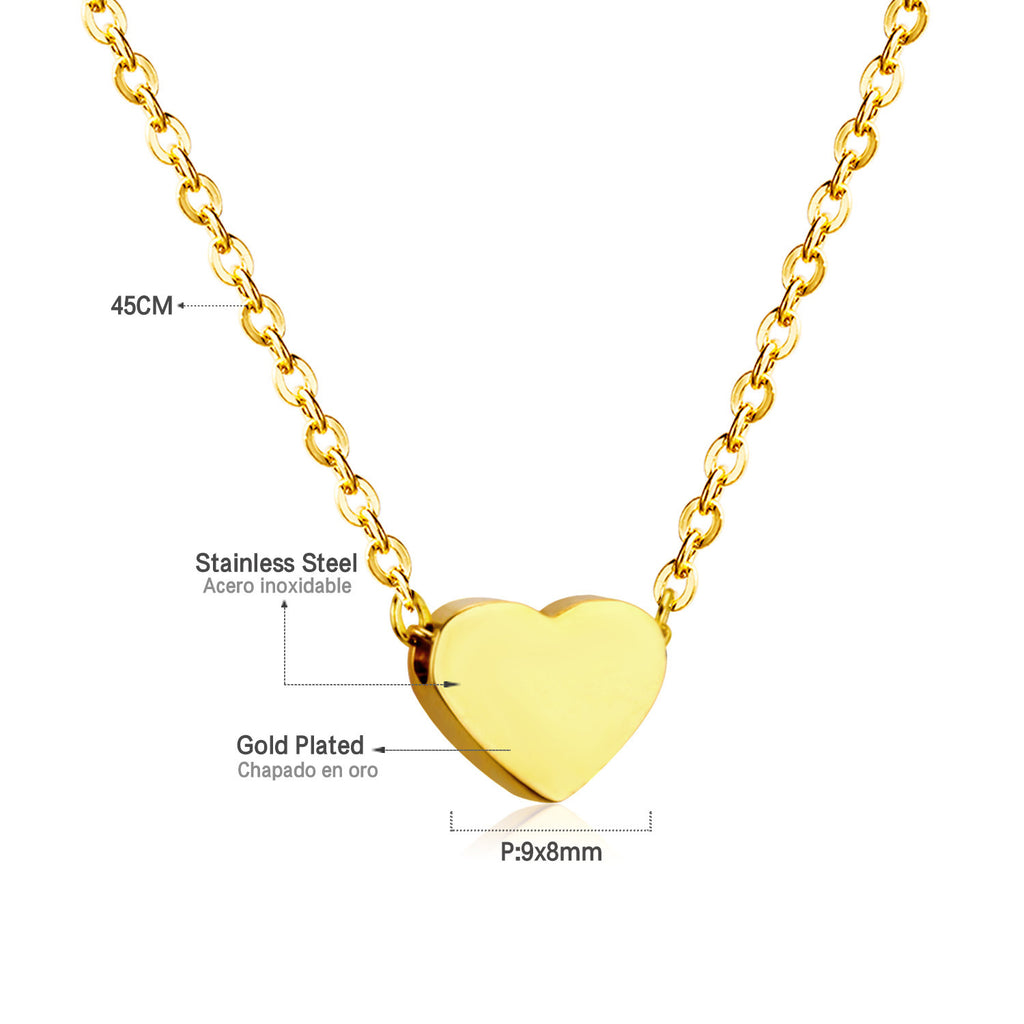 Damen Halskette mit herzförmigem Anhänger aus hochwertigem Edelstahl und antiallergischen Eigenschaften Shop Nory