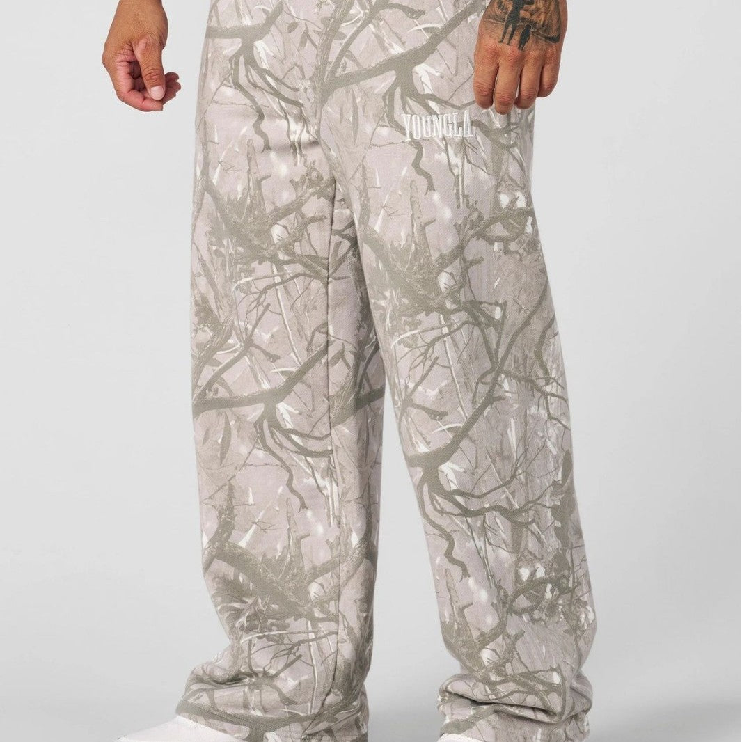 Herren nan weite Camouflage-Jogginghose mit elastischem Komfortbund und Oberschenkel-Logo
