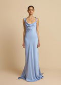 Damen Elegantes Maxikleid mit drapierten Details Shopnory
