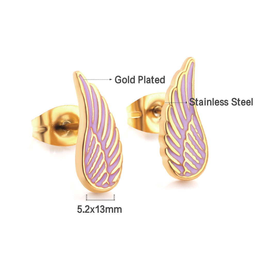 Damen Ohrringe mit kunstvollem Blattdesign aus Edelstahl und goldplattierter Oberfläche Shop Nory
