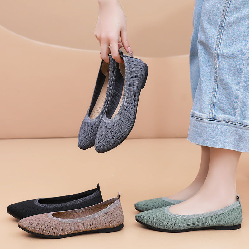 Damen Bequeme Strickschuhe