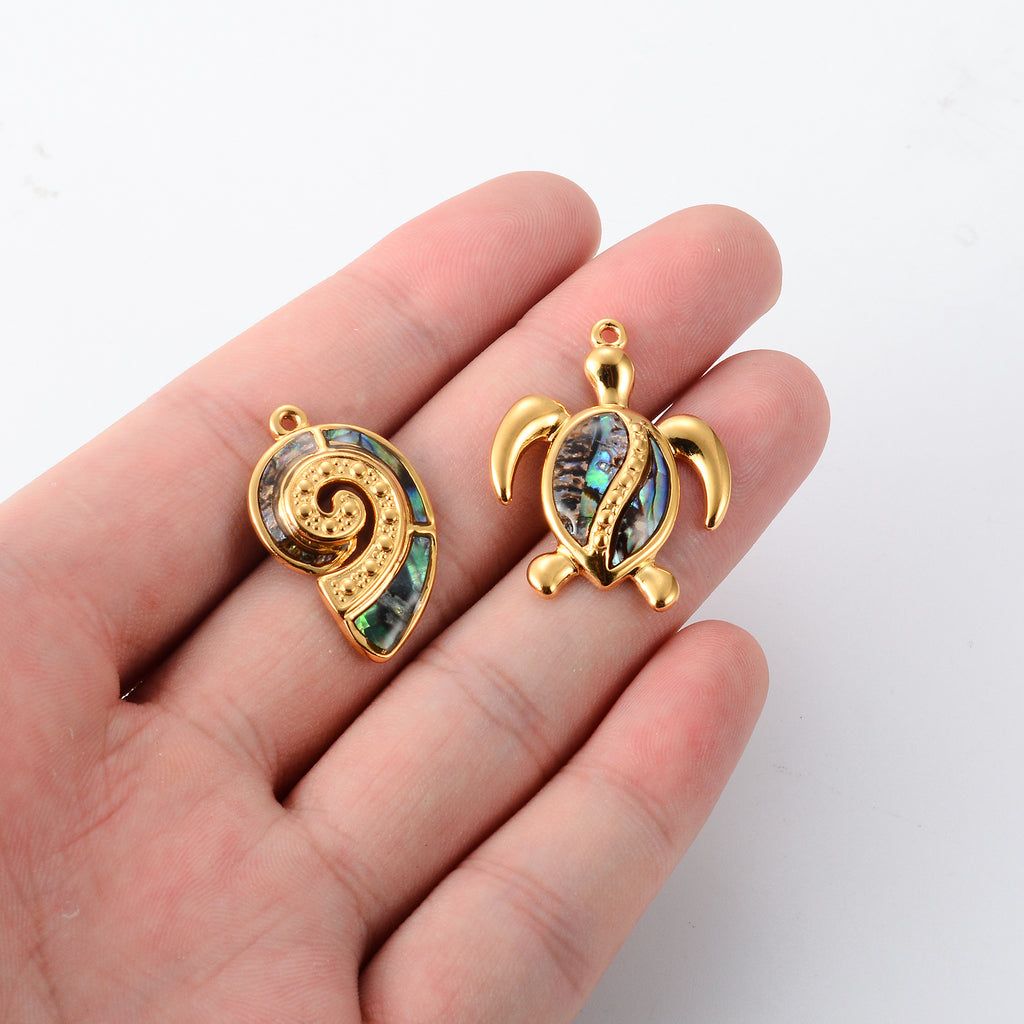 Damen Schmuckanhänger im Muscheldesign mit Abalone-Einsatz Shop Nory