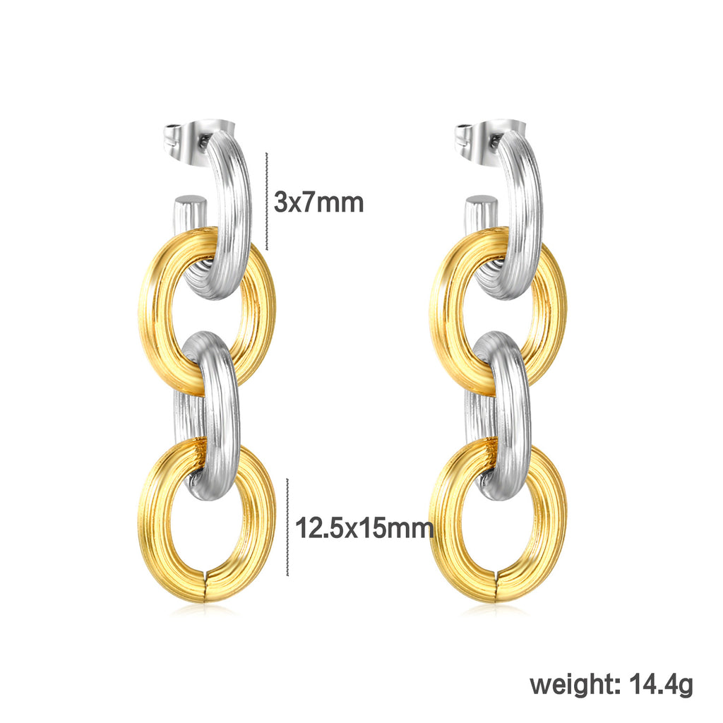 Damen Hängende Ohrstecker mit Sonnen- und Mondanhängern Shop Nory