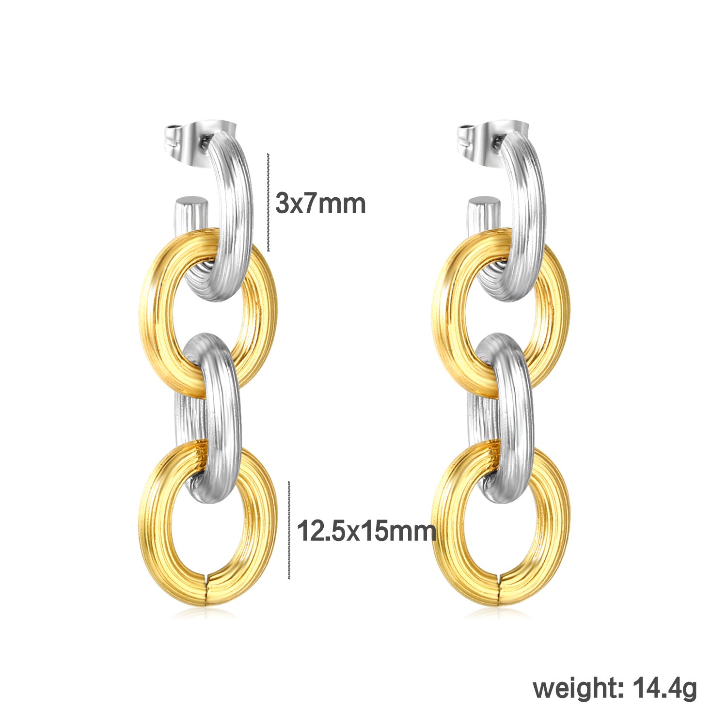 Damen Hängende Ohrstecker mit Sonnen- und Mondanhängern Shop Nory