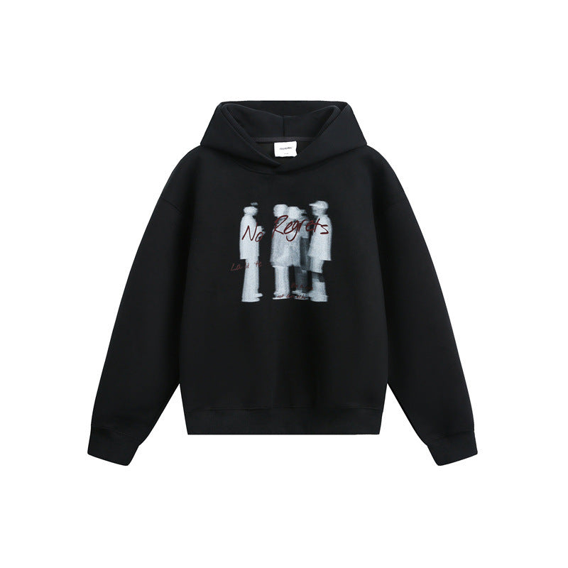 Unisex Kapuzenpullover im Oversize-Schnitt mit verschwommenem Figur-Grafikprint Shop Nory