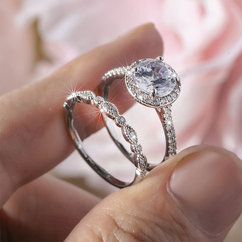Damen eleganter Verlobungsring mit funkelndem Zirkonia Shop Nory