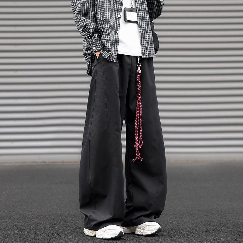 Herren Weit geschnittene Bundfaltenhose im Streetwear-Look mit extra weitem Bein Shop Nory