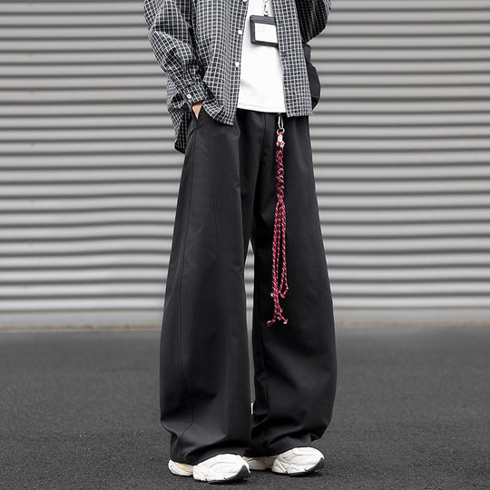 Herren Weit geschnittene Bundfaltenhose im Streetwear-Look mit extra weitem Bein Shop Nory