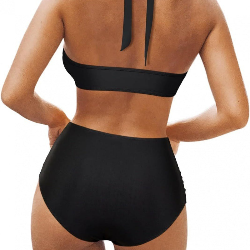 Damen Hochgeschnittener Bikini mit trendigem Transparent-Design