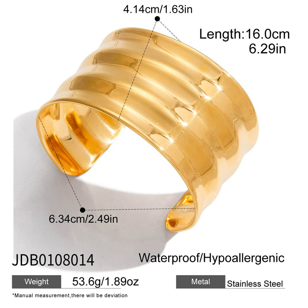 Damen Armreif aus hypoallergenem und wasserdichtem Edelstahl mit modernem Design Shop Nory