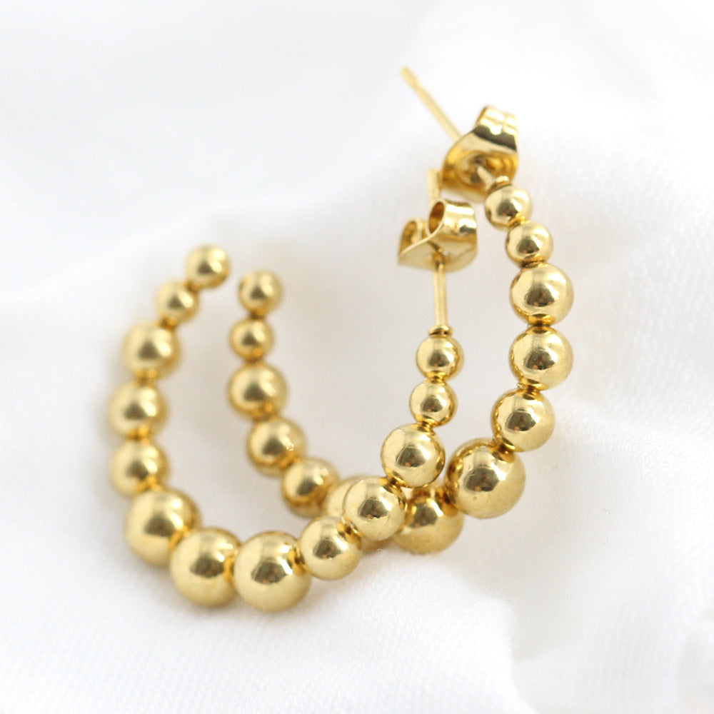 Damen Creolen mit elegantem Kugeldesign Shop Nory