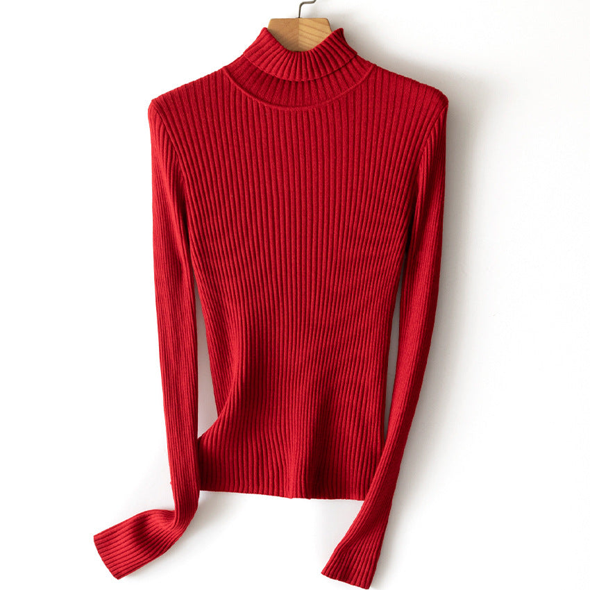 Damen Figurnaher Feiner Rippstrick-Rollkragenpullover mit Stretch-Finish Shop Nory