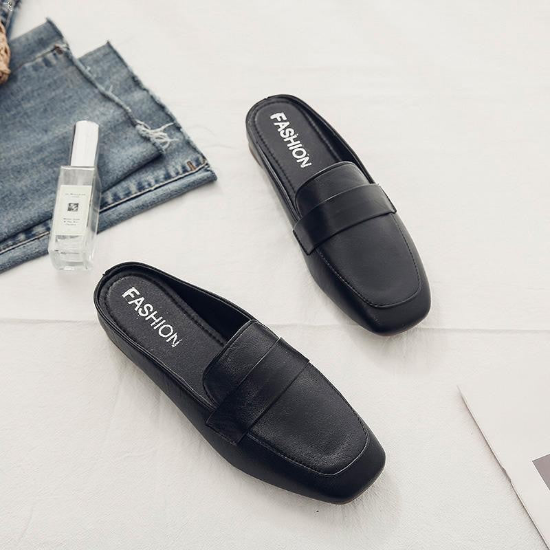 Damen elegante Slipper mit modischem Ledermuster