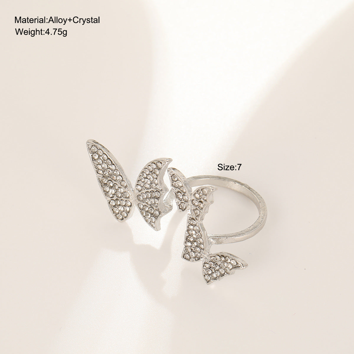 Damen Ring-Set mit funkelnden Schmetterlingsdesigns Shop Nory