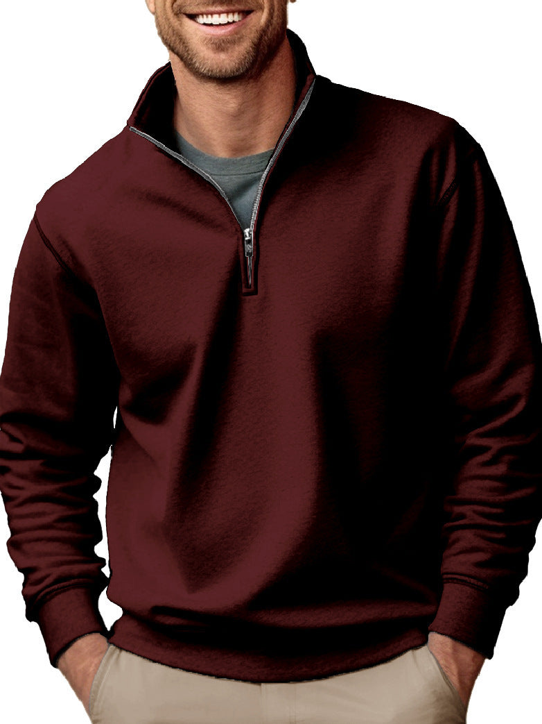 Herren nan Halbzip-Sweatshirt mit Stehkragen und weichem Fleece-Innenfutter Shop Nory