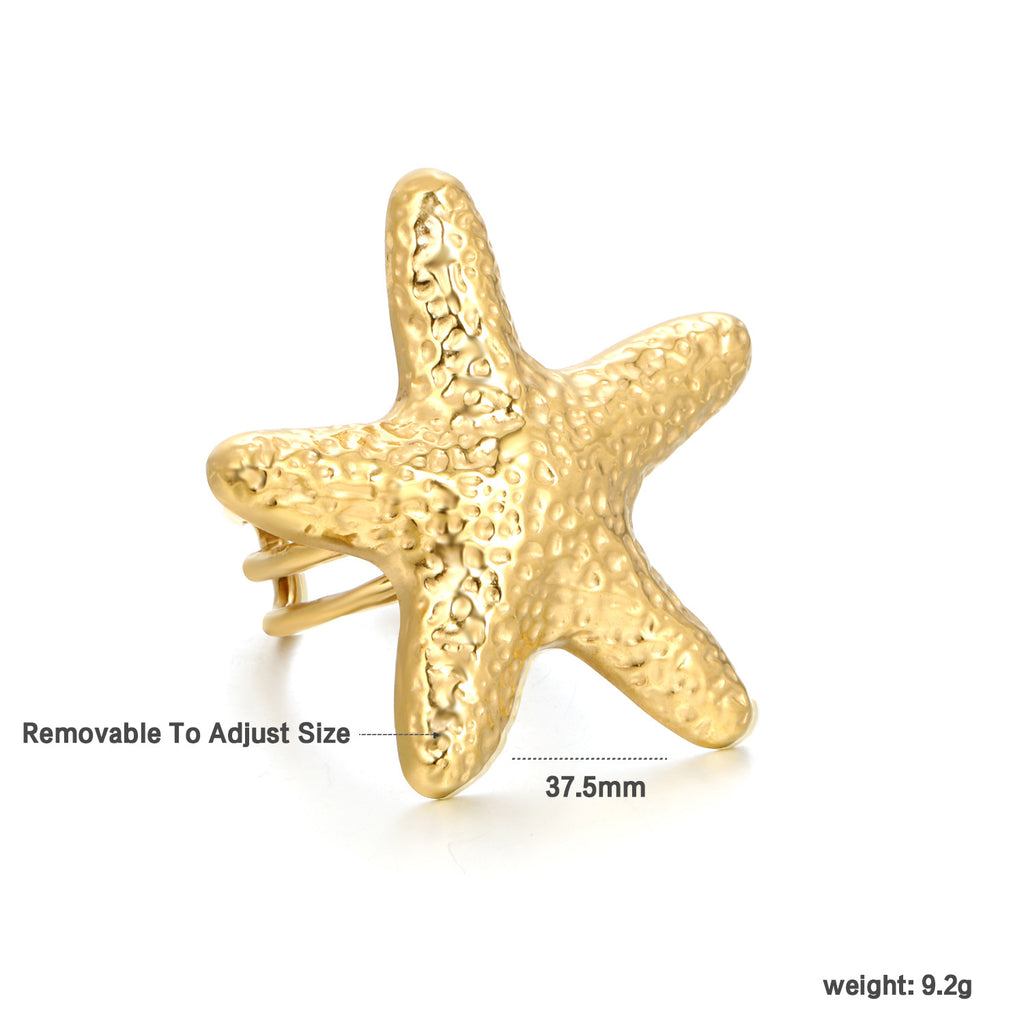 Damen offener Ring mit kunstvollem Sternenmuster und verstellbarem Design Shop Nory