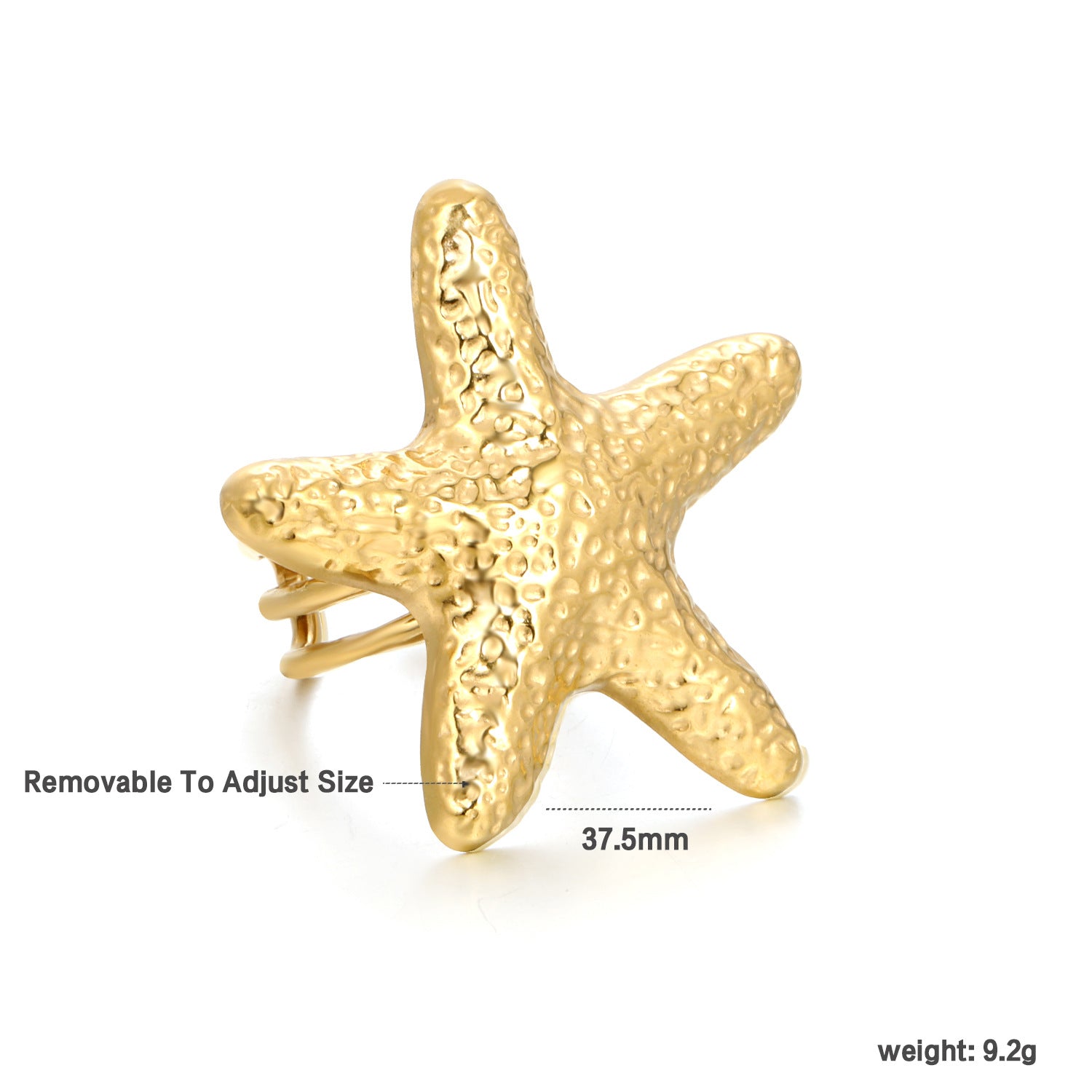 Damen offener Ring mit kunstvollem Sternenmuster und verstellbarem Design Shop Nory