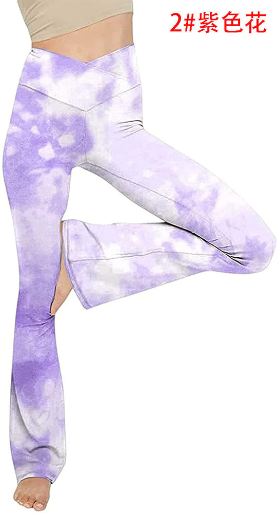 Damen Bootcut Yoga-Hose aus elastischem Material mit hohem Bund Shopnory